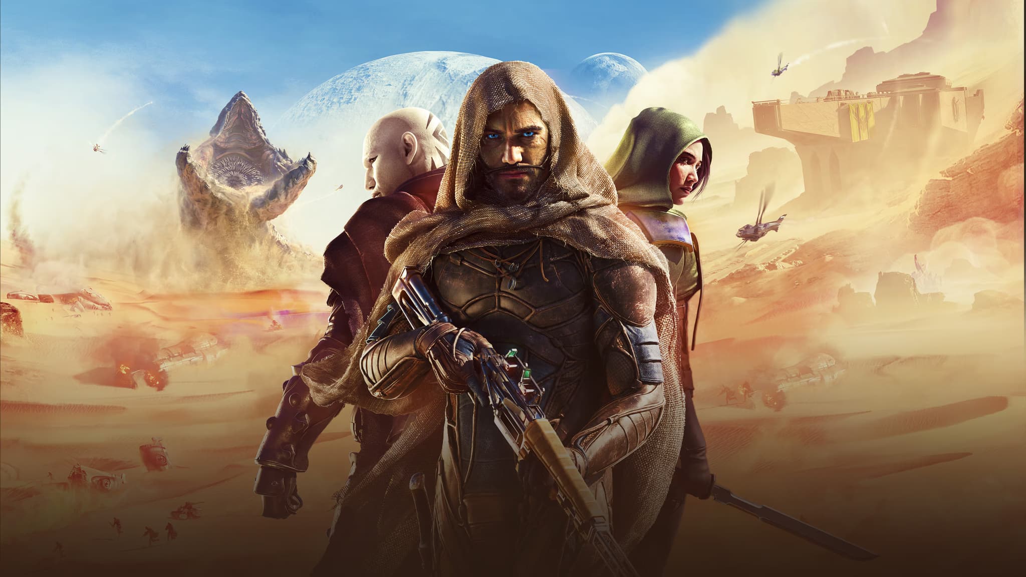 Cinematic desert landscape